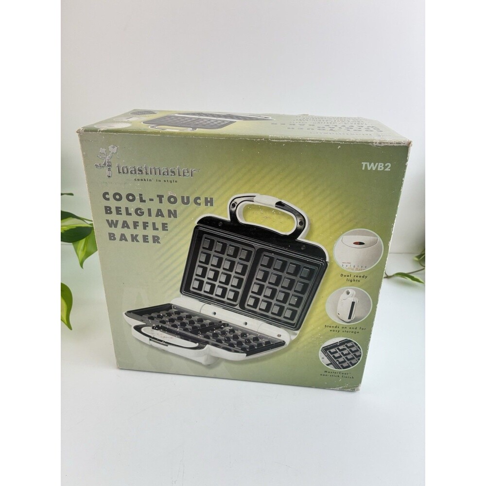 Toastmaster Cool-Touch Belgian Waffle Baker Model TWB2 Waffle Maker NEW In Box